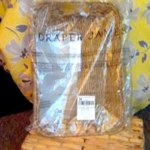 Draper James woven tray. Still in package 15in × 10in light wooden color